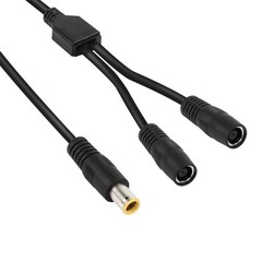 Double Input Solar Charging Cable, DC7909 Male to 2 Female Connection Line