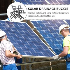 10Pcs Durable Solar Panel Water Drain Clips ABS Clamp for Panel Edges Black