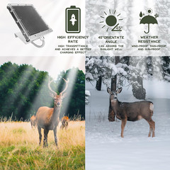 12V Solar Panel Charger for Deer Feeder – Waterproof Outdoor Mounting Kit