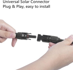 2 to 1 Solar Panel Connectors Y Branch Universal 10 AWG Solar Connectors (Red &