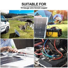 10 Gauge Wire Solar To O Ring Cable Solar Panel Adapter Kit Cable Connetor 1Ft