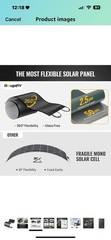 BougeRV Yuma 100W Compact Flexible Solar Panel with Tape for Easy Installation