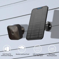 4W Solar Panel 2-Pack for Blink Cameras, Waterproof, 13ft Cable,