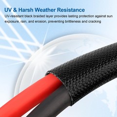 10AWG Solar Cable – 20FT Solar Panel Extension Cord 10 Gauge PV Wire with Flame