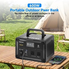 600W Portable Power Station 599.4Wh Solar RV Backup Battery Camping Outdoor