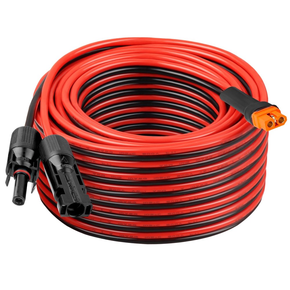 10AWG 60FT Solar to XT60i Extension Cable 3 6 10 35 50 75 100FT Heavy Duty Ad…
