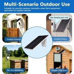 23% High Efficiency USB-C Solar Panel for Outdoor Cameras – Easy Installation