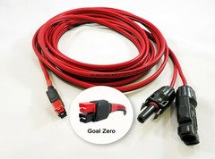 15′ feet Solar Charging Cable fits GOAL ZERO® Yeti Input Connectors, 500 Watts