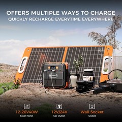 120W Portable Power Station Solar Generator with 100W Solar Panel for Outdoor RV