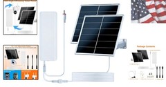 40W Solar Panel Charger Kit, Solar Panel for Security Camera 5V/12V Adjustabl…