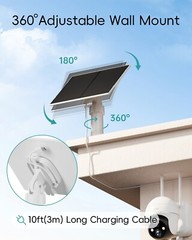 ZUMIMALL 5W Solar Panel for Security Camera Type C Port -1 Kit（No Camera）