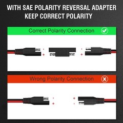 12FT 16AWG SAE Extension Cable, SAE Connector Cable Quick Disconnect Connecto…