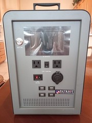 Portable Patriot Power Generator 1500 + 2 Portable Solar Panels 120V-12V-USB Out