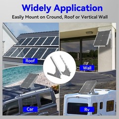 13.8in Adjustable Solar Panel Mount Stand 0-60°Tilt Bracket | Stainless Steel…