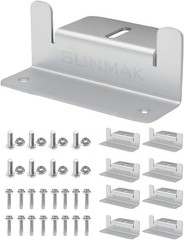 8 Units per Set Solar Panel Mounting Z Brackets Lightweight Aluminum Corrosion-F