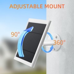 2 Pack Solar Panel Charger for Ring Camera, 4W with 10ft Cable & USB-C Adapter