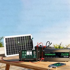 Grennova 1500W Complete Set Plug and Play Real 12V To 110V/220V Power Inverter-