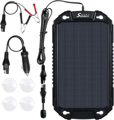 Car Battery Trickle Charger & Maintainer 12Volt 8W Solar Panel Power Charger Kit