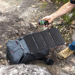 4-fold Foldable 10W 5V Solar Panel Portable Mobile Solar Panels Charger Dual USB