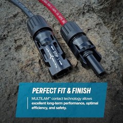 TEMCo Solar Panel Extension Cable 10 AWG 100 Ft Red Black