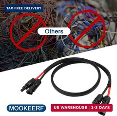 Solar Panel Extension Cable – 10AWG 10FT Solar Wire with Female & Male Waterproo