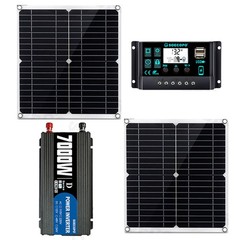 Complete 7000W Off-Grid Solar Kit 7000W Inverter 2pcs 300W Solar Panels 110V/2ta