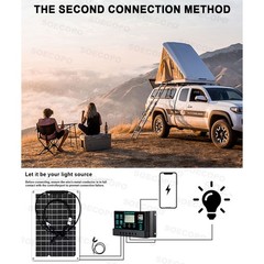 8000W Peak Solar Kit Flexible Panel 100A Controller 12V 24V to 110V/220V