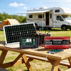2600W Real Power Off-Grid Solar System Kit 80W Panel Inverter 60A Controller