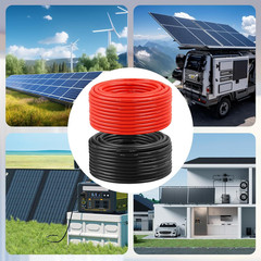 Solar Panel Wire 10 Awg(6Mm?) – Solar Extension Cable 100Ft Black & 100Ft Red 10