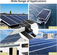 Anbte 10Pcs Solar Panel End Clamp for Standard Unistrut, Aluminum 30Mm/35Mm Sola
