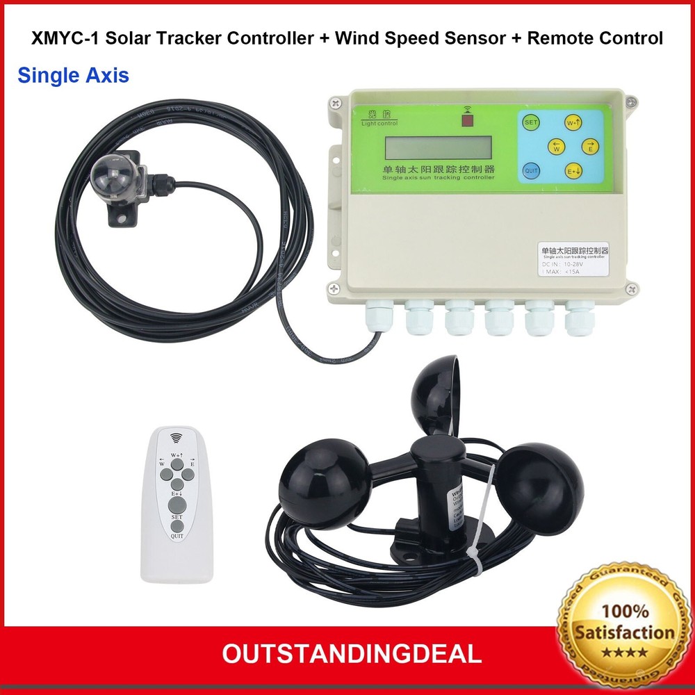 XMYC-1 Single Axis Solar Tracker Controller +Wind Speed Sensor + Remote Control