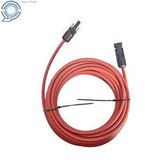 25 Feet 10AWG Red + Black Solar Panel Extension Cable Wire Connector 1 Pair