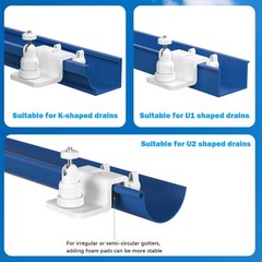 Didalo 2 Pack Gutter Mount Compatible for Ring Solar Panel, 360°Adjustable Un…