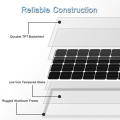 200W Monocrystalline Solar Panel High Efficiency Mono Module RV Boat Off Grid