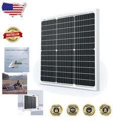 High-Performance 50W 12V Solar Panel Monocrystalline 22% EL Tested Off-Grid