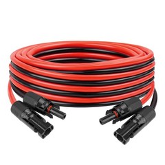 10FT Solar Extension Cable 10AWG Tinned Copper PV Wire with Connectors for RV, M