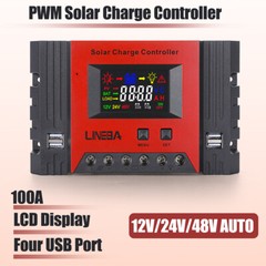 100A 12/24V 4USB Solar Panel Kit Regulator Charge Controller Auto Focus Tracking