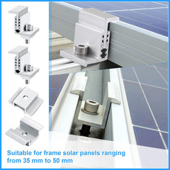 Soporte de panel solar de aluminio de 1.06 pulgadas con soportes de montaje