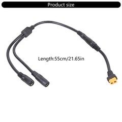 Flexible XT60 To Double DC8020 Power Connector Cable 20A Capacity High Current