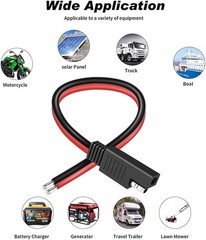 1FT SAE 14AWG Power Extension Cable – Ideal for Cars, Solar Panels, and More