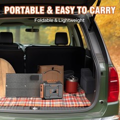 Portable Solar Generator 300W Battery Pack with 60W Panel for Camping RV Outd…