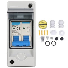 PV DC Circuit Breaker, 32A 6KA IP65 DC Isolator Switch DC Miniature Circuit B…