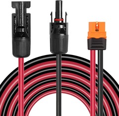 Durable 10FT Solar Connector to XT60i – Heat Resistant & Waterproof 10AWG Cable