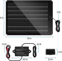 Efficient 15W Solar Charger with MPPT & Maintenance Pulse for Vehicle Batteries