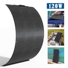 120W Flexible Solar Panel 12V Battery Charging Off Grid for Home RV Boat Camping
