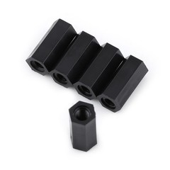 100Pcs Black M3x12mm Female Hex Threaded Spacer Standoff