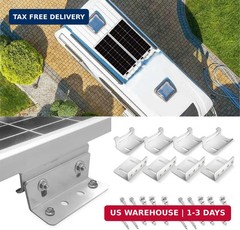 Solar Panel Mounting Curved Z Bracket with Nuts and Bolts for RV, Boat, Wall, Of