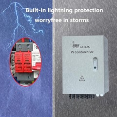 Solar Combiner Box 6 Strings 100A DC Main Circuit Breaker with Power Surge and 1