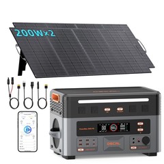 OSCAL LiFePO4 PM3600 2016Wh 3600W with 2*200W Solar Panel Portable Power Station