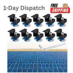 Sumalon 10 Pack Solar End Clamp 30/35mm Black Aluminum